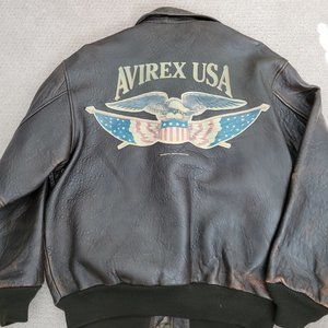 Cockpit USA Mens Antique Lambskin Leather A-2 Flight Jacket